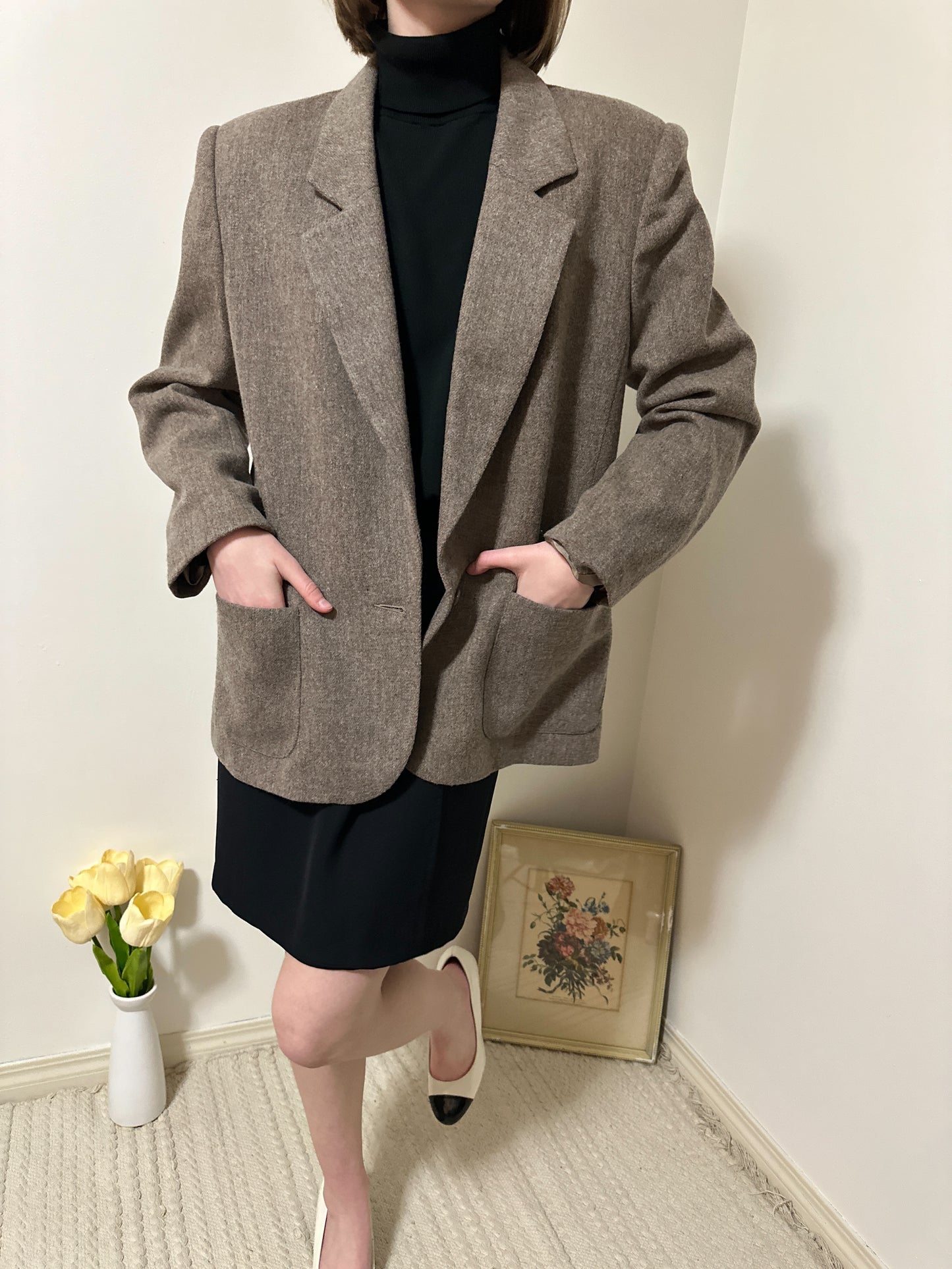 Vintage x Koret Wool Taupe Blazer (XL)