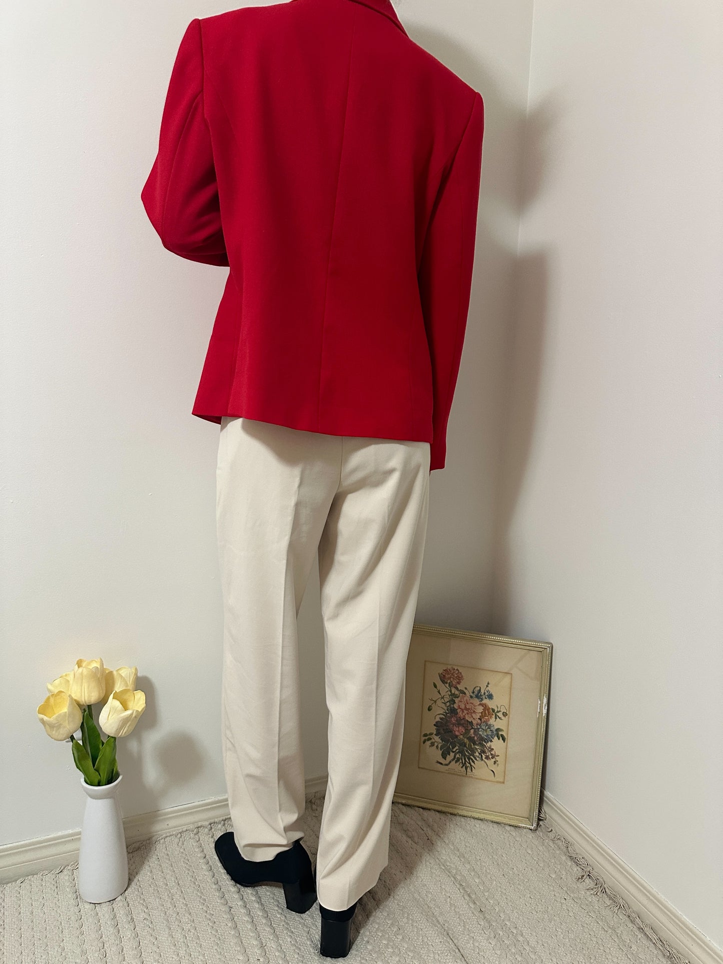 Vintage x Jacques Vert Red Blazer (L/XL)