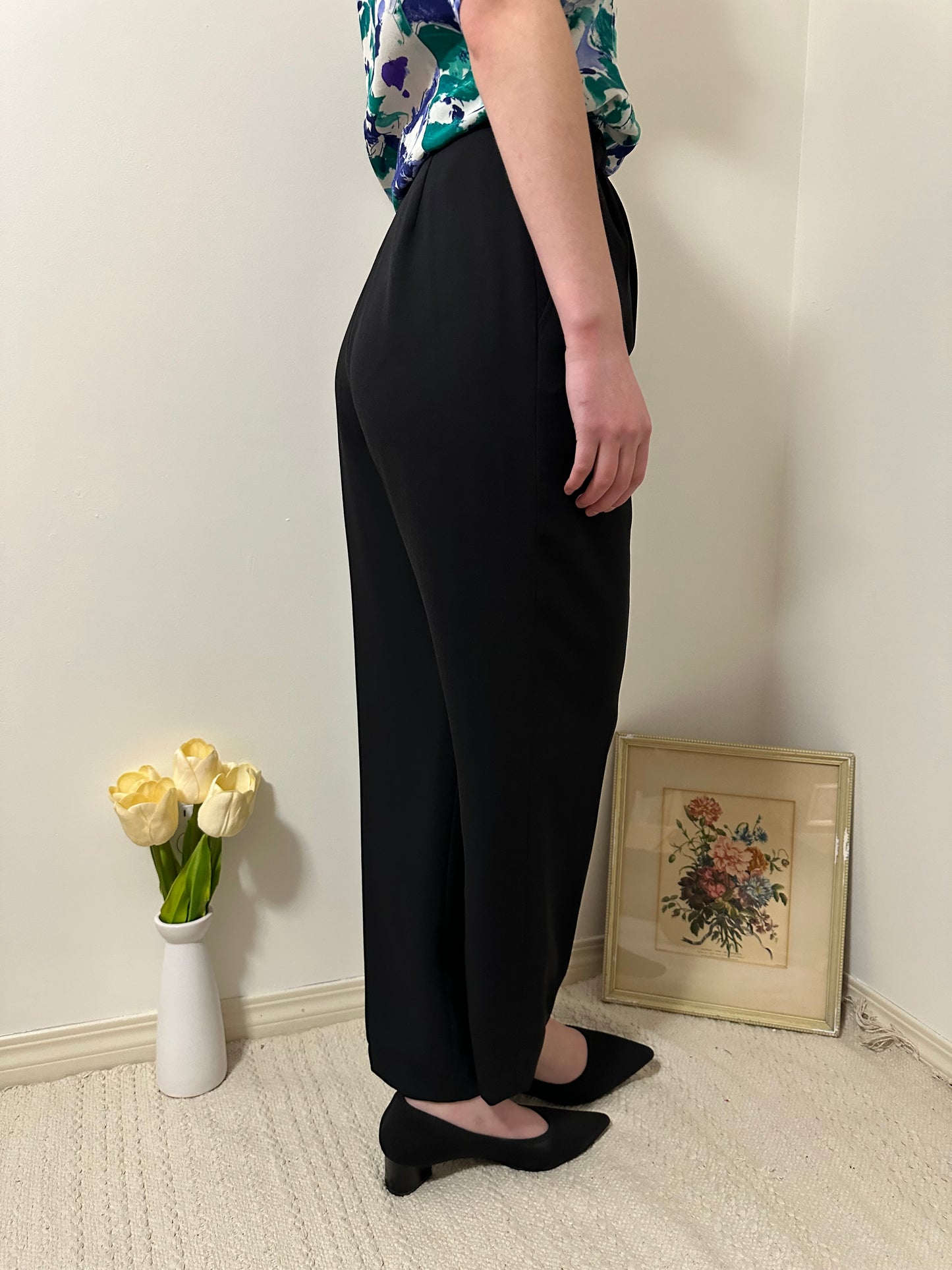 Vintage x Evan Picone Black Trousers (M)