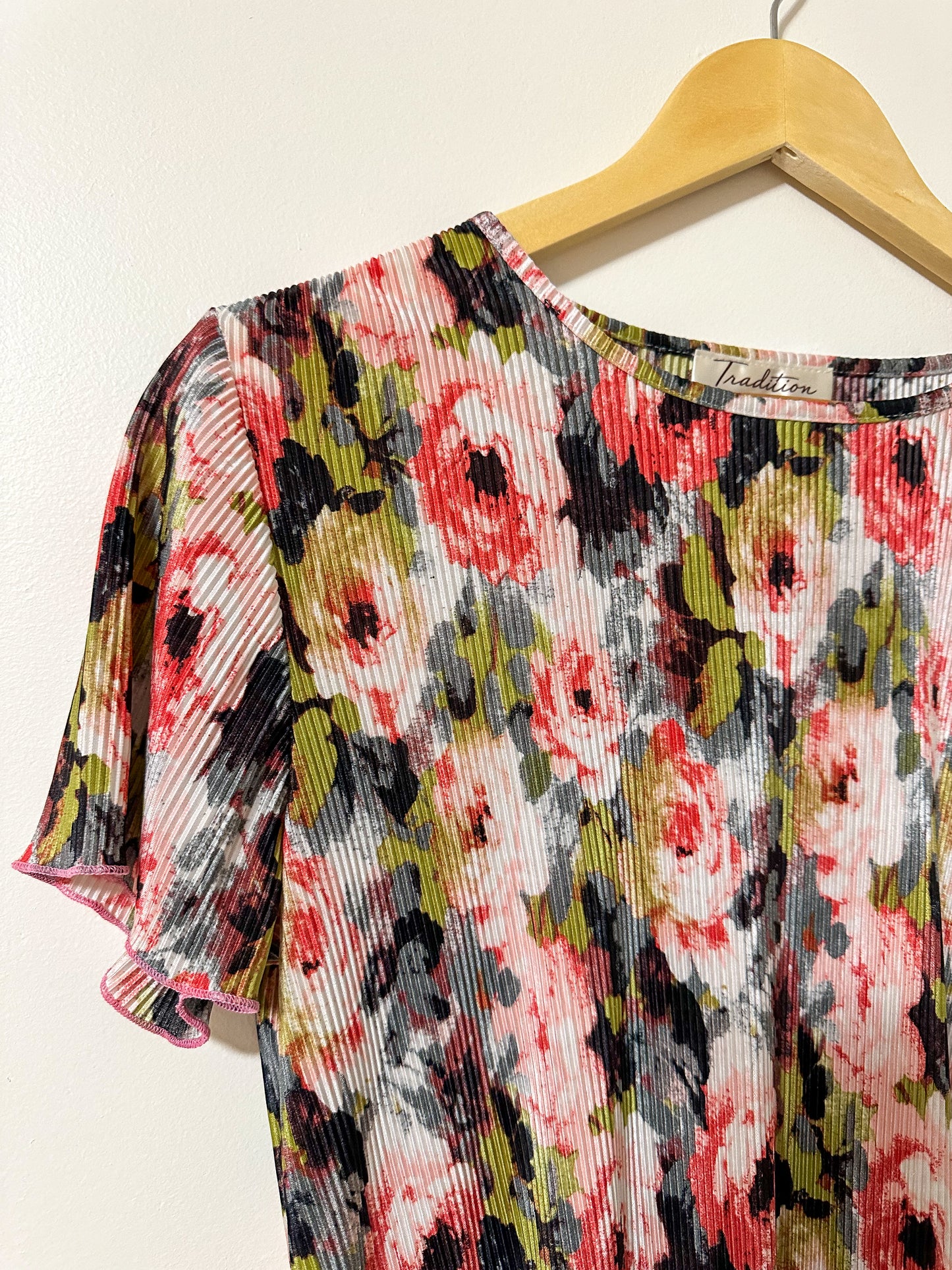 Vintage x Tradition Floral Ribbed Top (S/M)