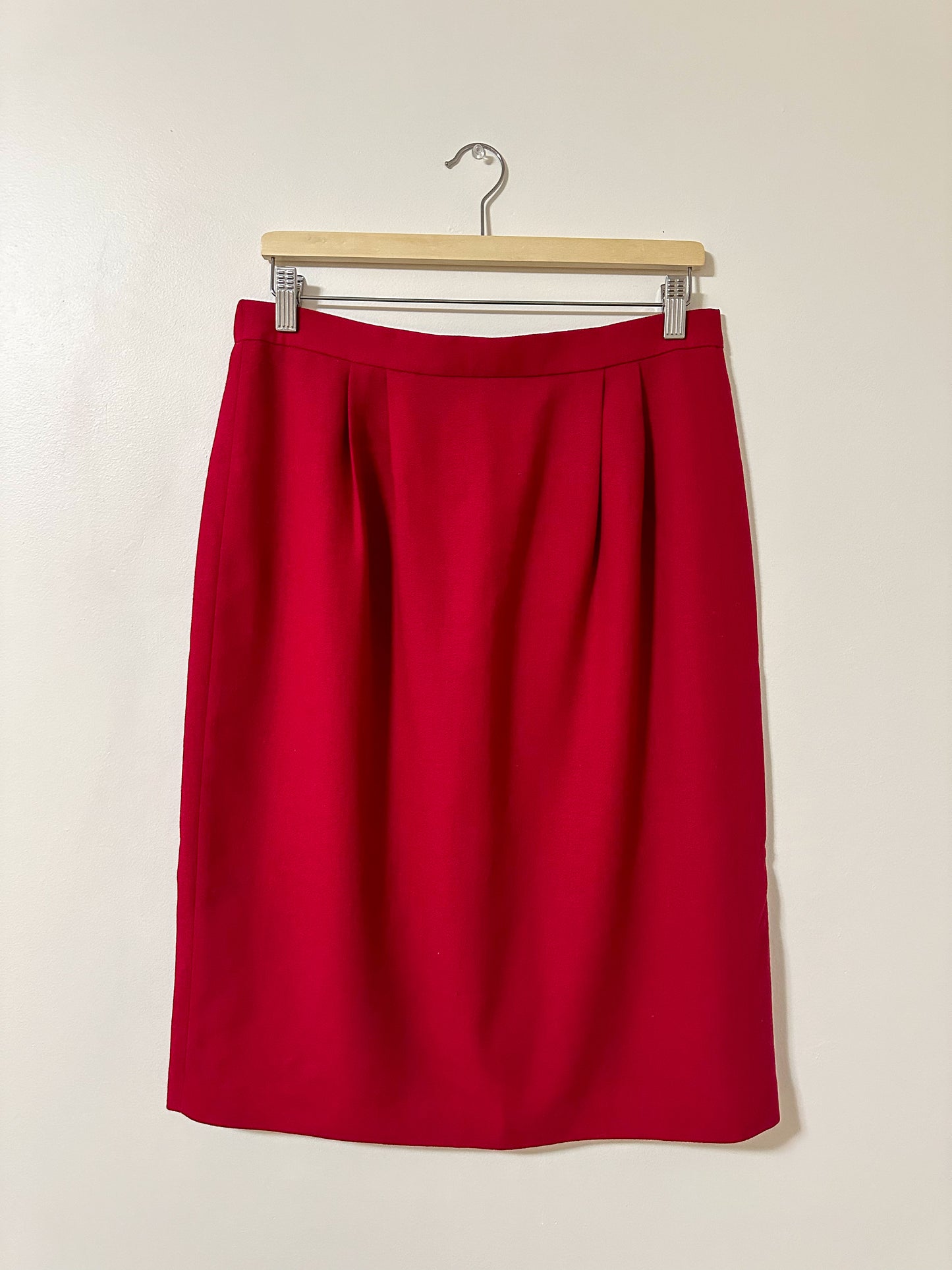 Vintage x Bellessa Red Wool Skirt (L)