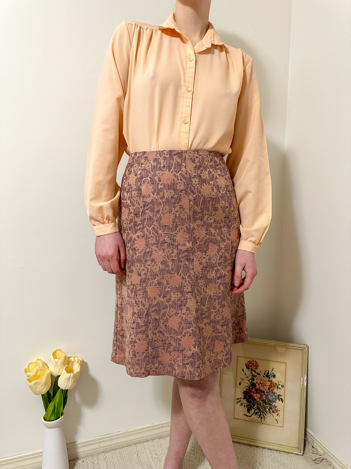 Vintage x Vanity Fair Floral Skirt (L)