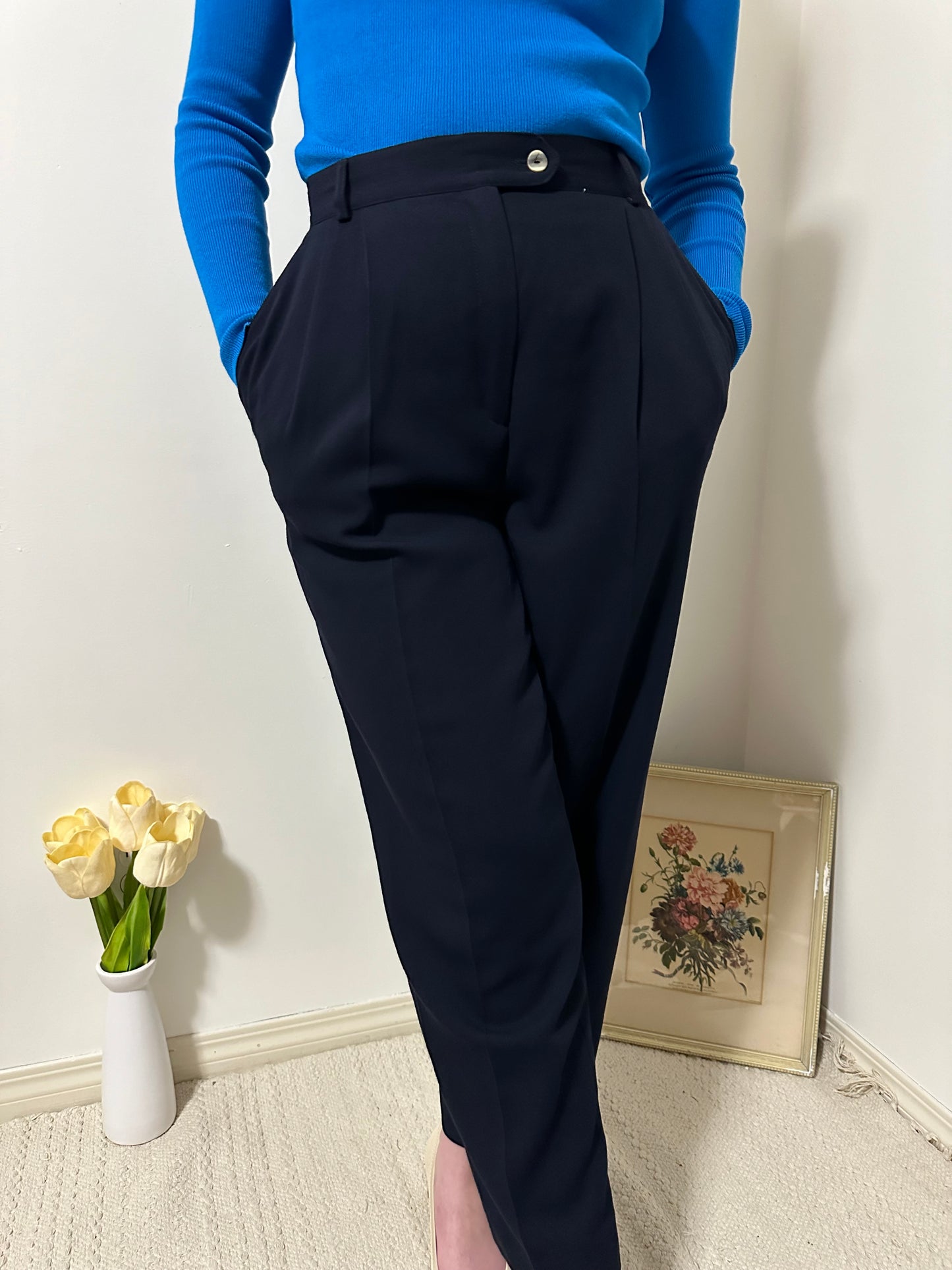 Vintage x Daniel Hechter Navy Trousers (M)