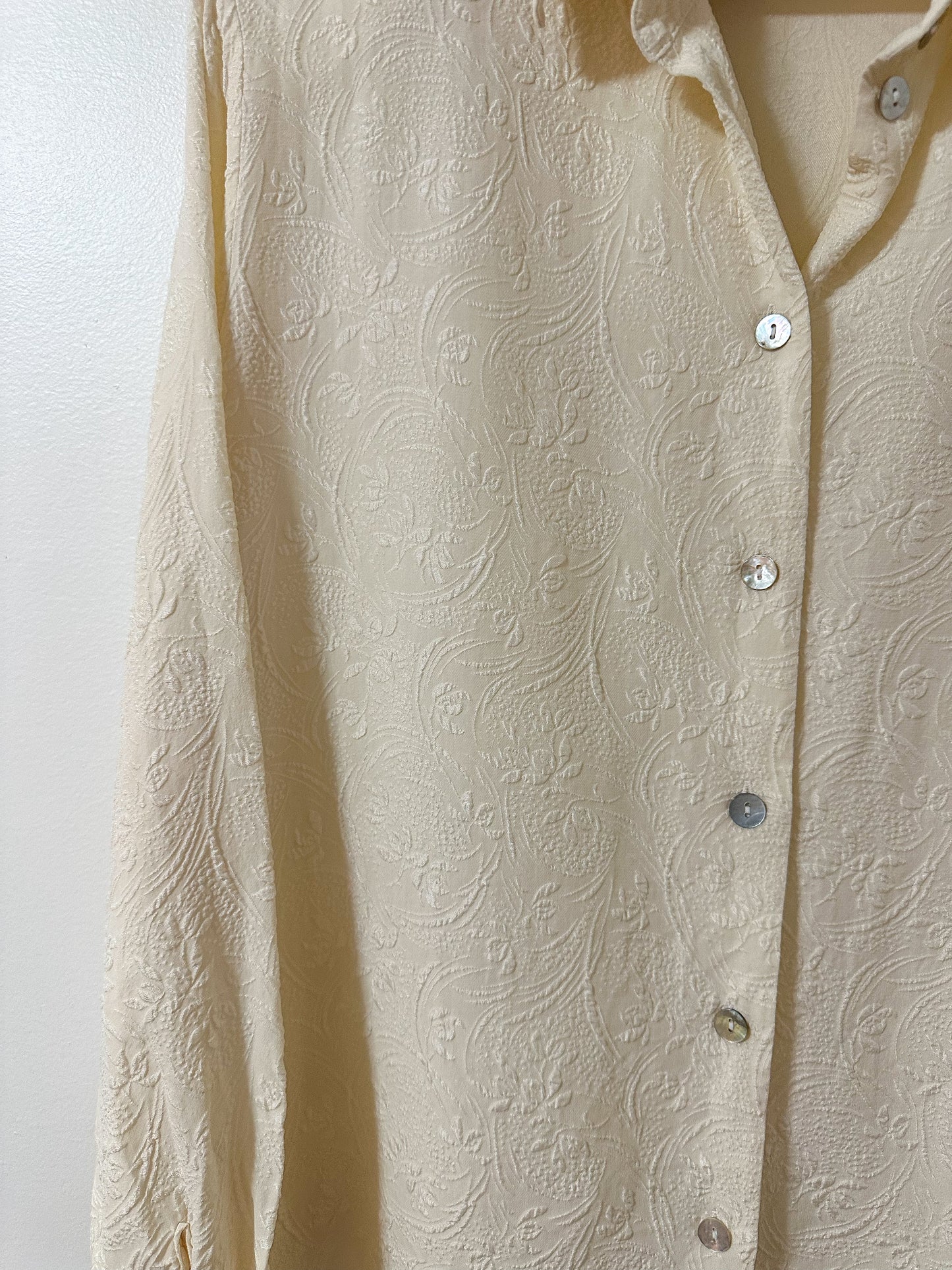 Vintage x Cream Silk Blouse (L)