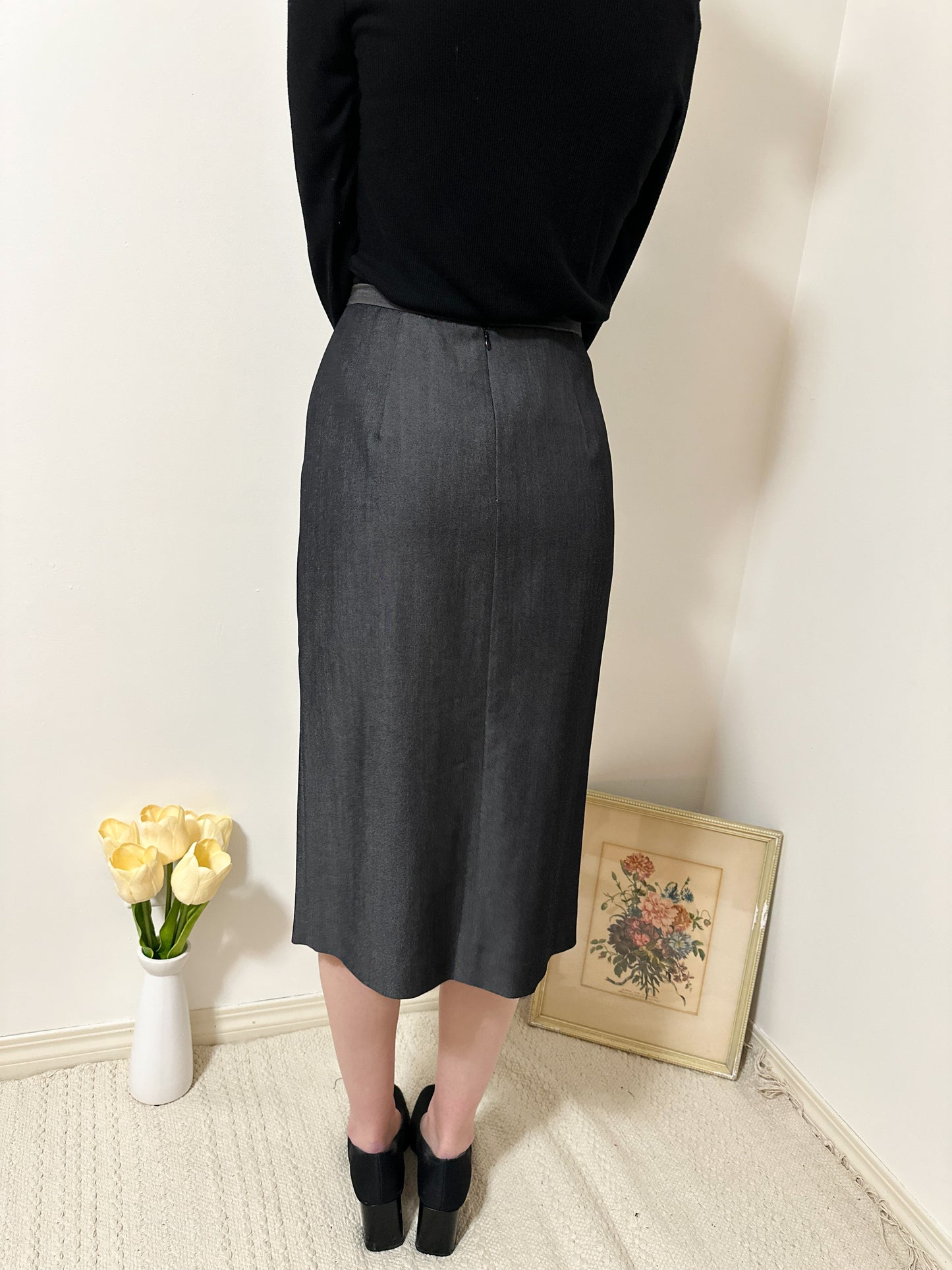 Vintage x Blu's Dark Grey Skirt (S)