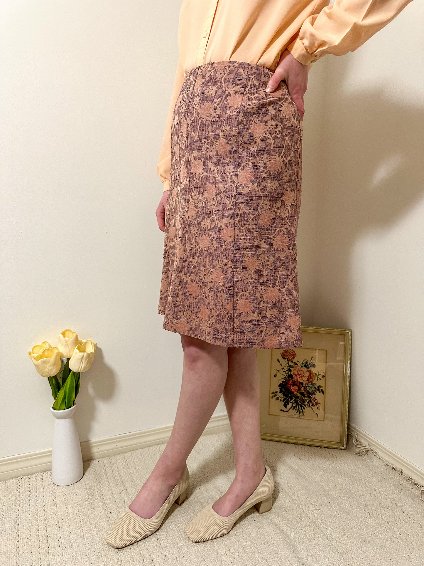 Vintage x Vanity Fair Floral Skirt (L)