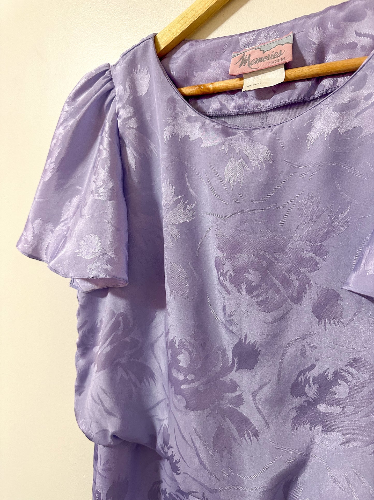 Vintage x Lilac Floral Dress (L)