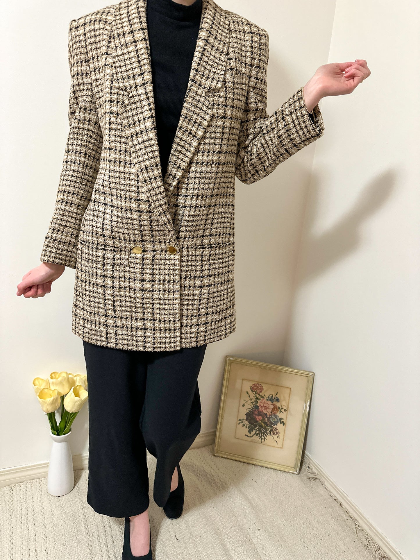 Vintage x Brown Tweed Blazer (M/L)