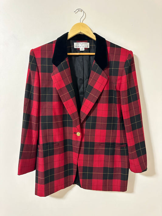 Vintage x Rena Rowan Red Plaid Blazer (XL/2X)