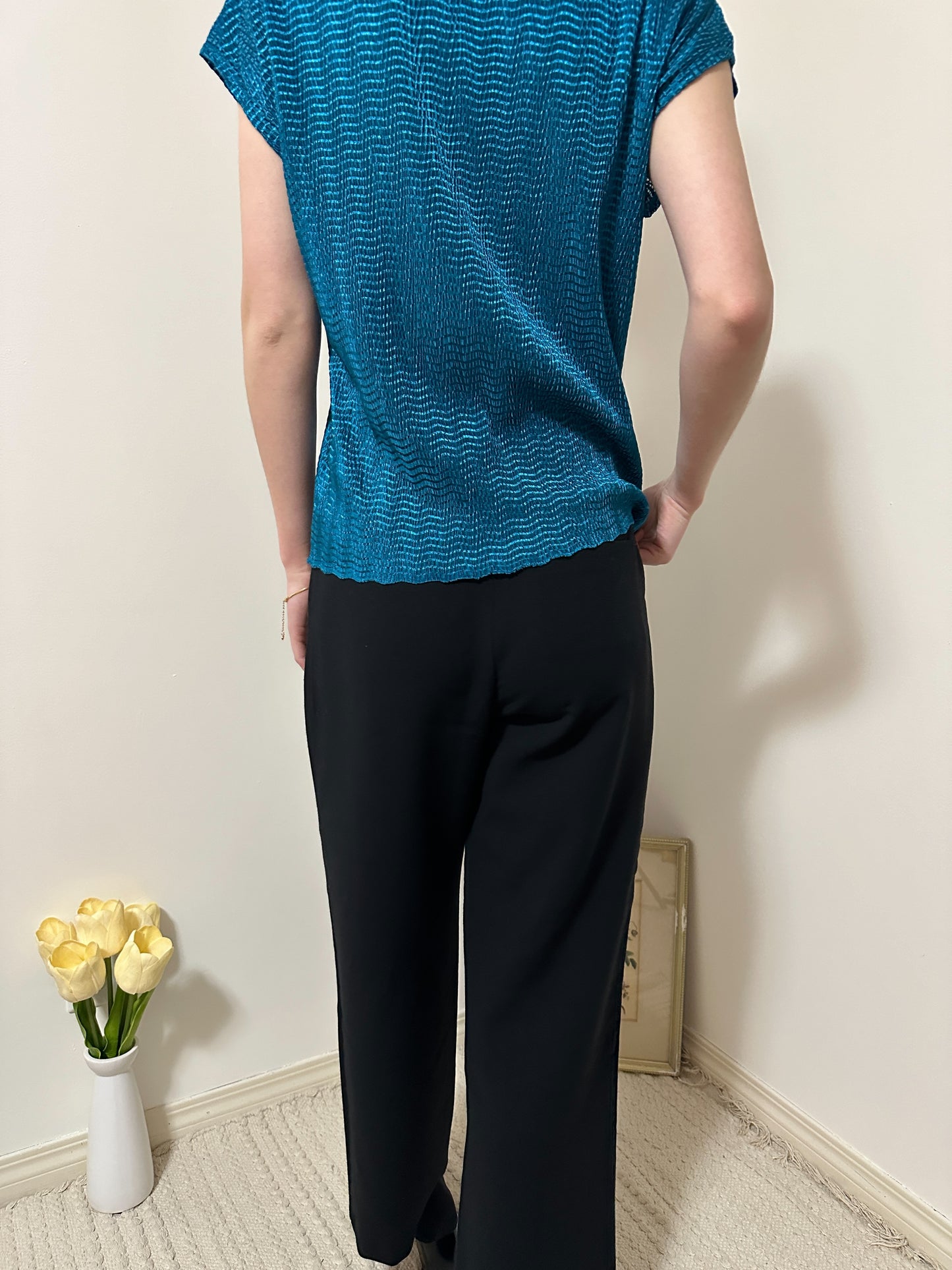 Vintage x TanJay Teal Mockneck Top (M)