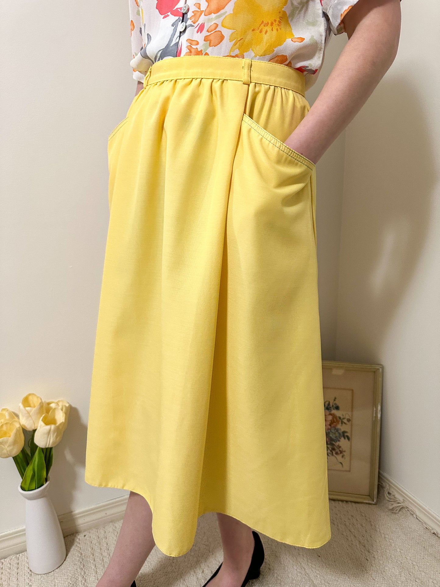 Vintage x St. Michael Yellow Skirt (M)