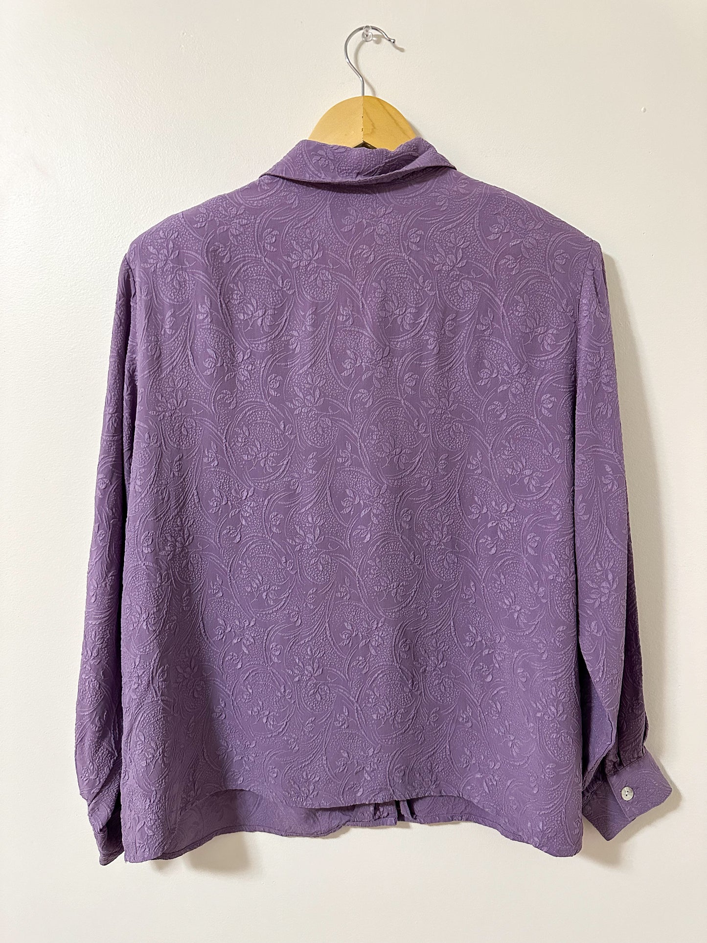 Vintage x Purple Silk Blouse (L/XL)