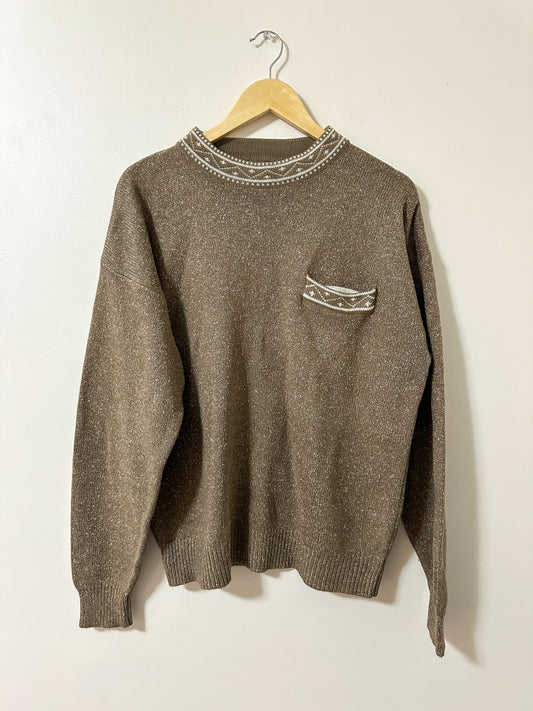 Vintage x Brown Speckled Sweater (XL)