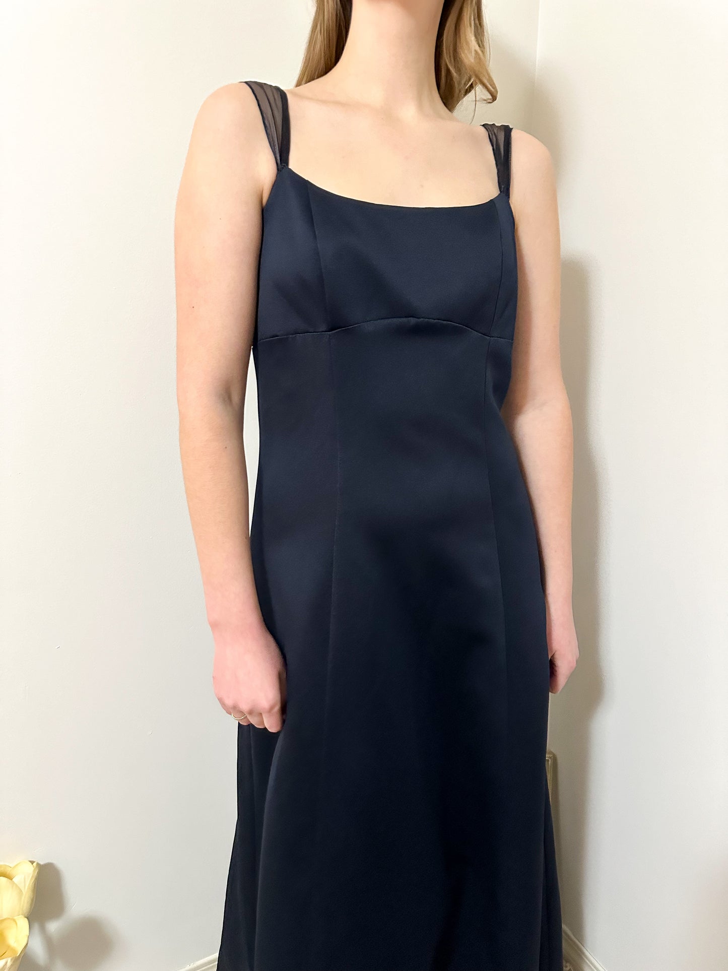 Vintage x Fairweather Navy Blue Gown (S/M)