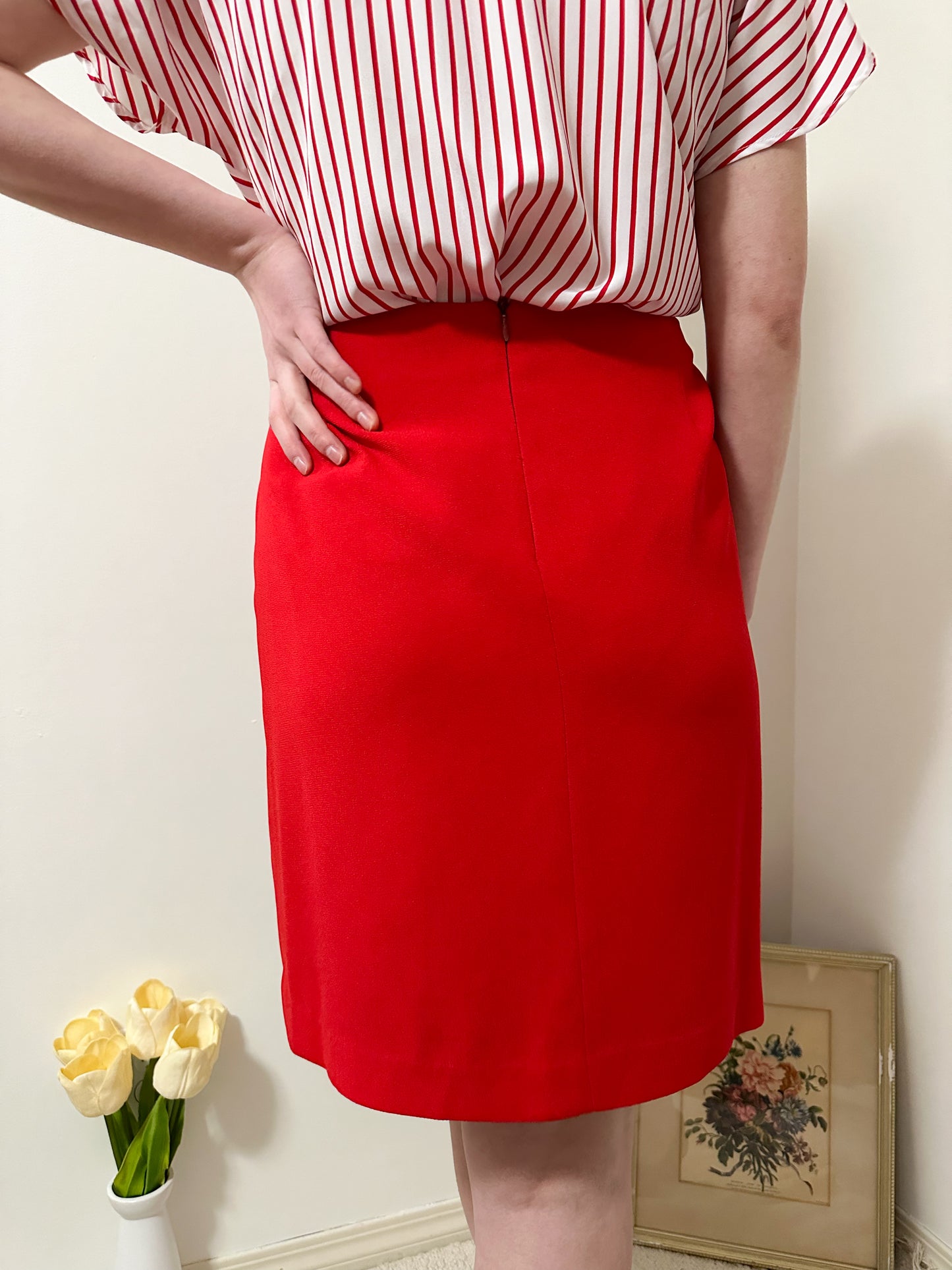 Vintage x Louben Red Skirt (L)