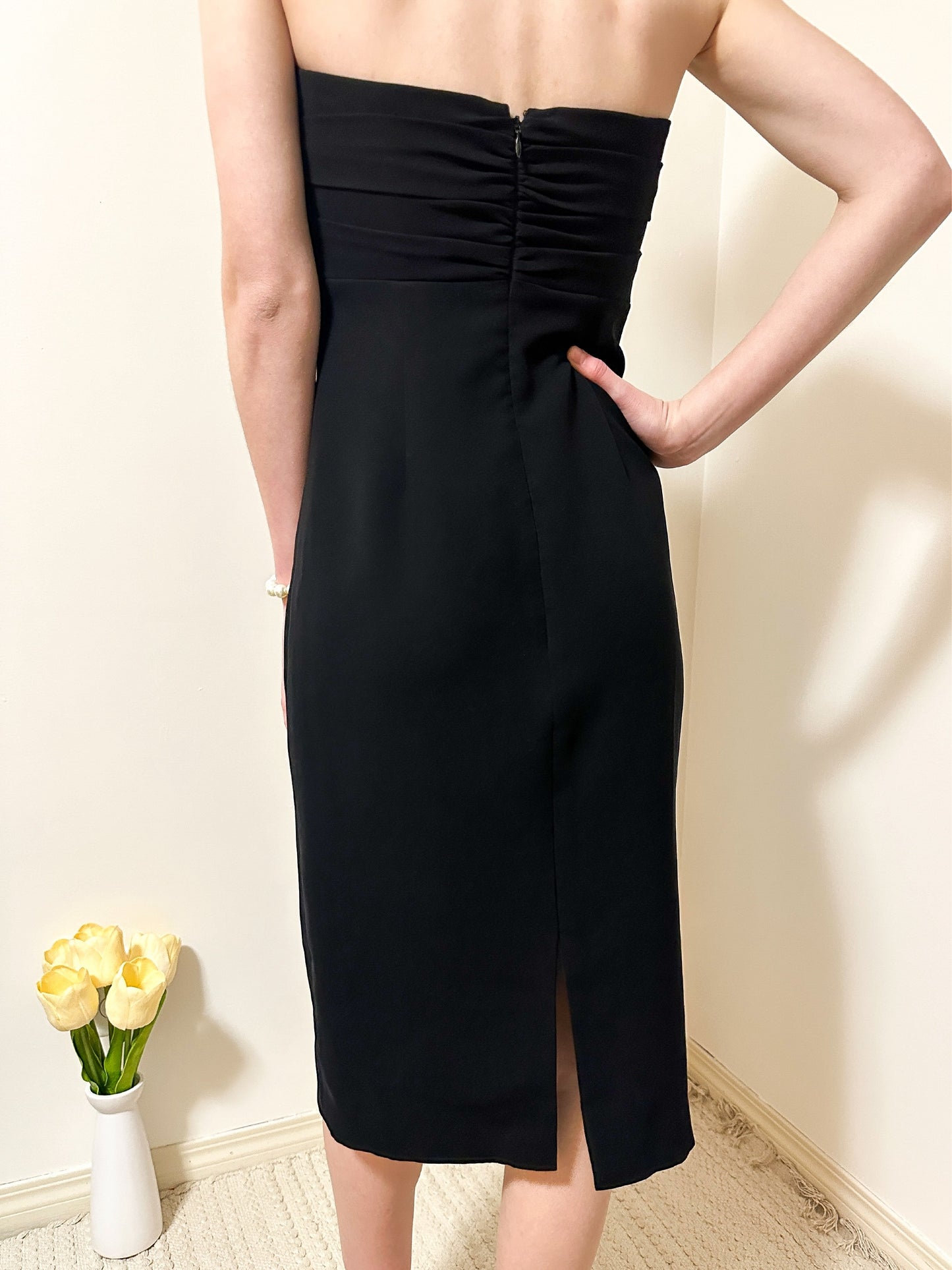 Club Monaco Black Strapless Dress (2)