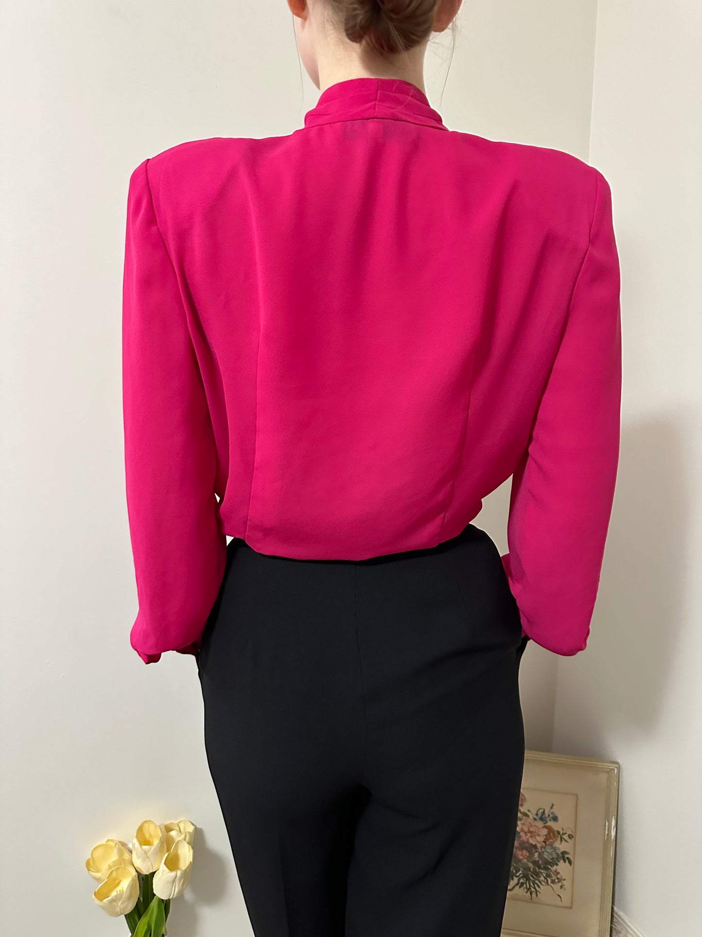 Vintage x Brian Bailey Hot Pink Blouse (L/XL)