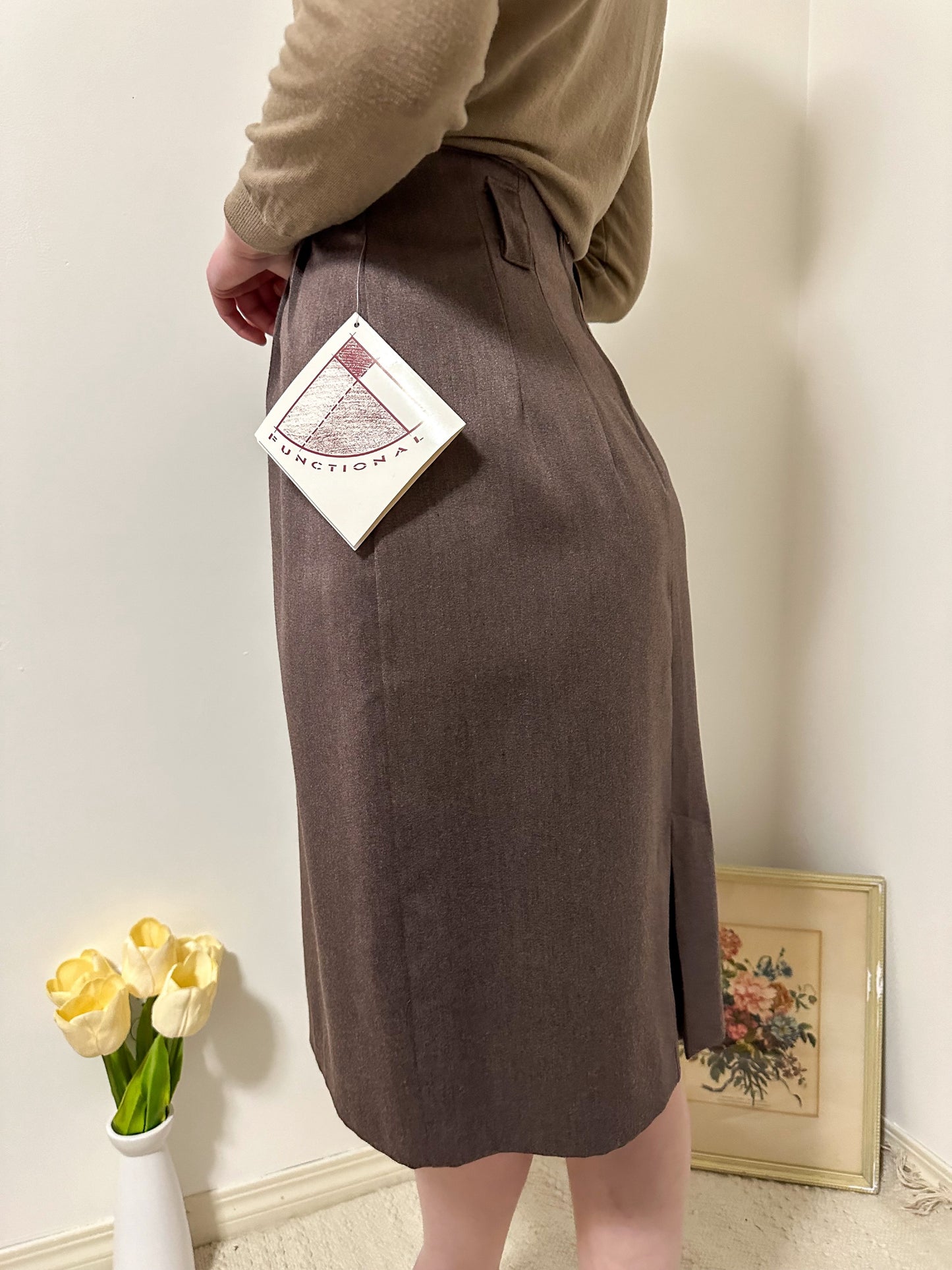 Vintage x NWT Functionals Brown Skirt (M)