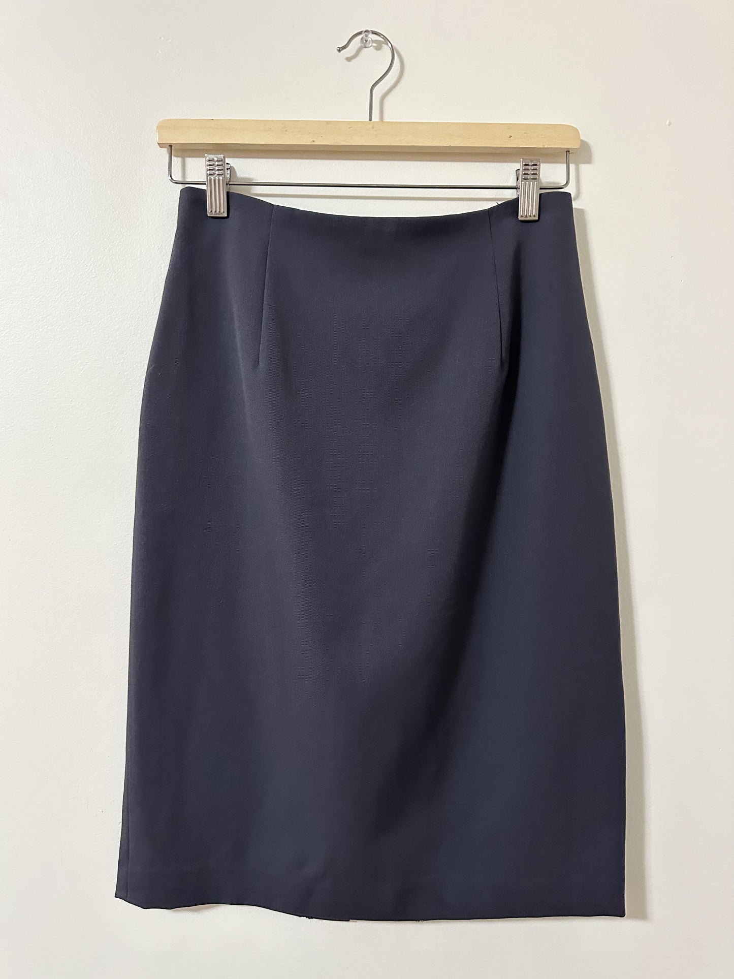 Vintage x Simon Chang Grey Wool Skirt (M)