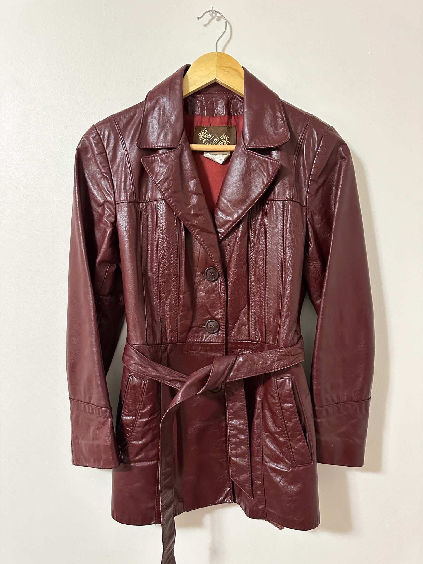 Vintage x Sears Burgundy Leather Jacket (M)