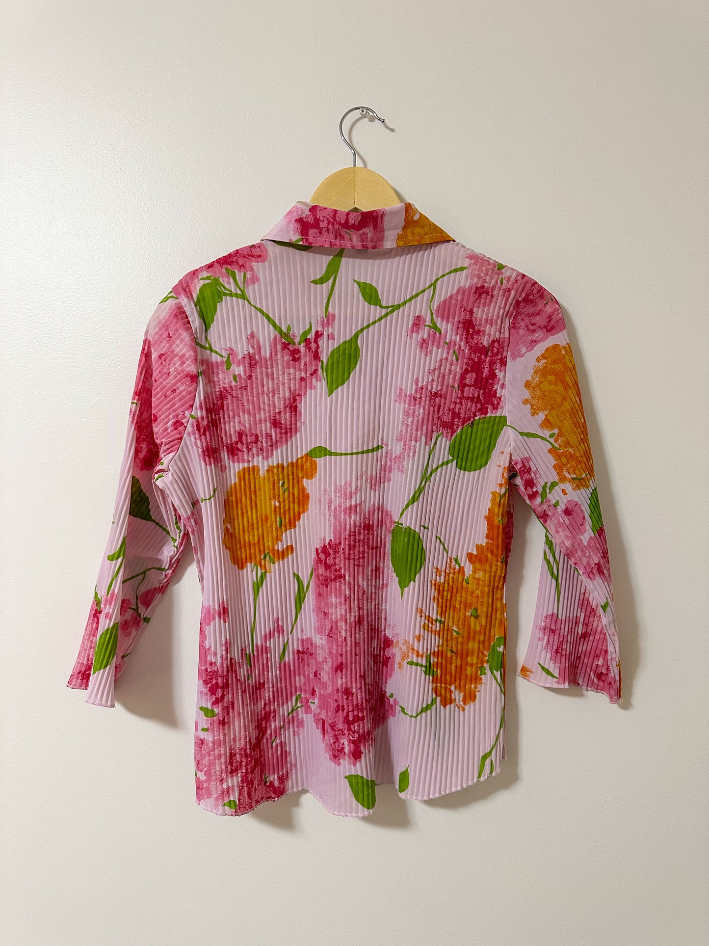 Floral Ribbed Blouse (S/M)