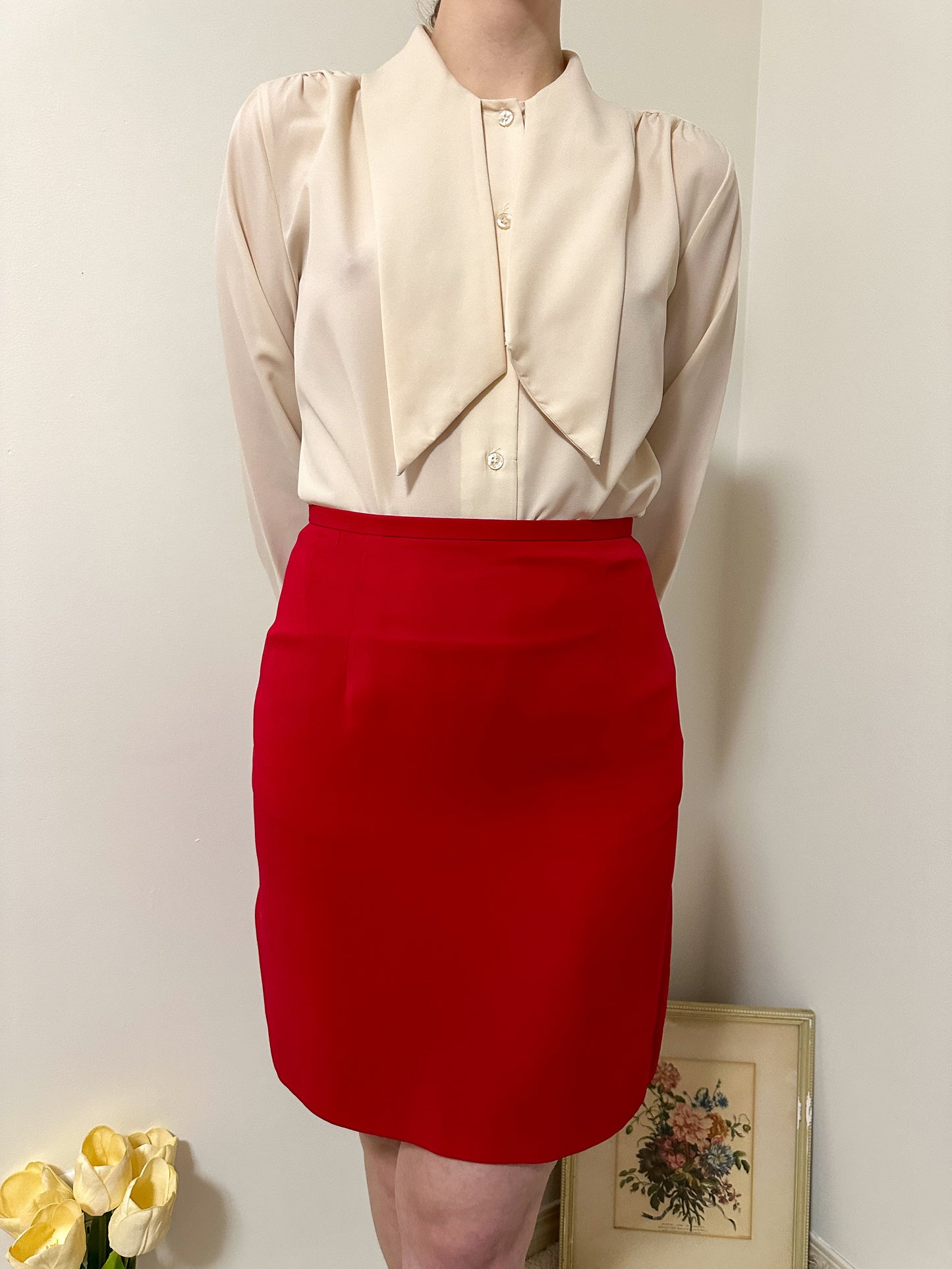 Vintage x Beechers Brook Red Skirt (M)