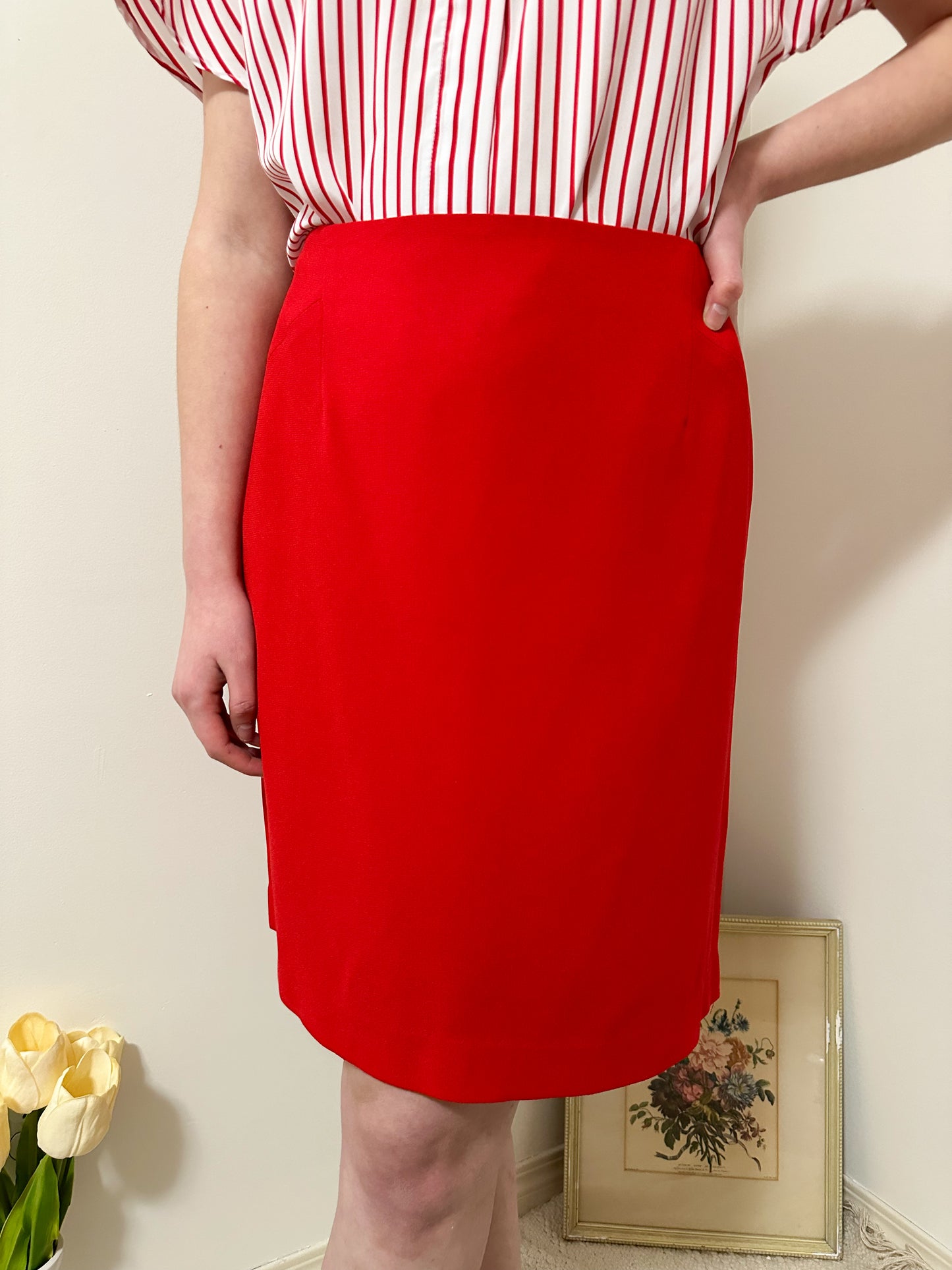 Vintage x Louben Red Skirt (L)