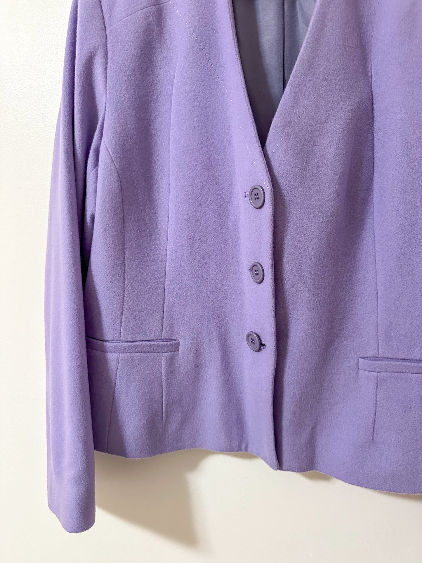 Vintage x Louben Lilac Wool Cashmere Blazer (L)