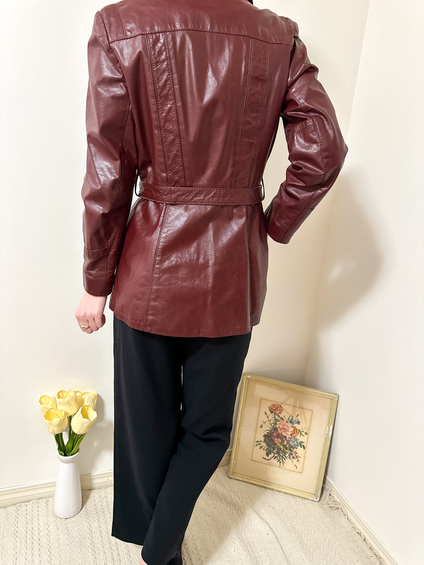 Vintage x Sears Burgundy Leather Jacket (M)