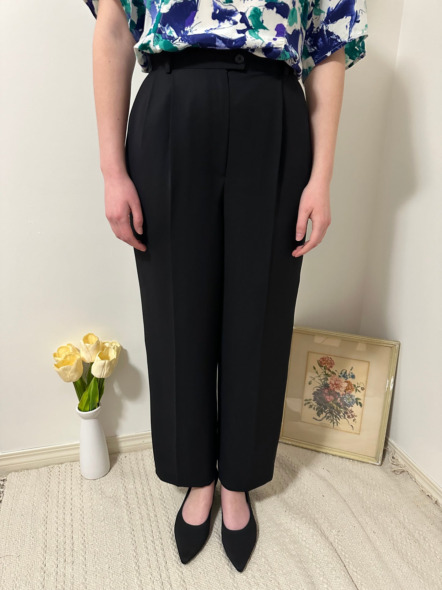 Vintage x Evan Picone Black Trousers (M)