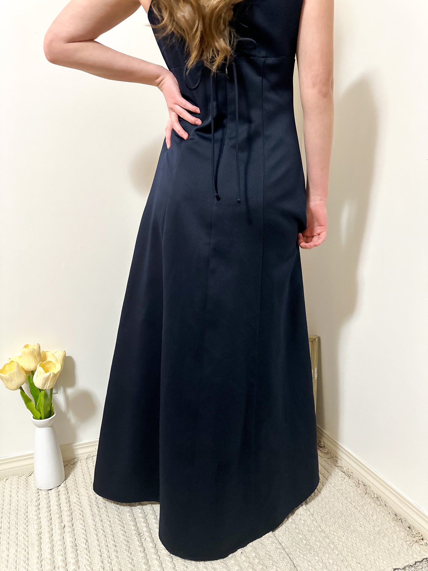 Vintage x Fairweather Navy Blue Gown (S/M)