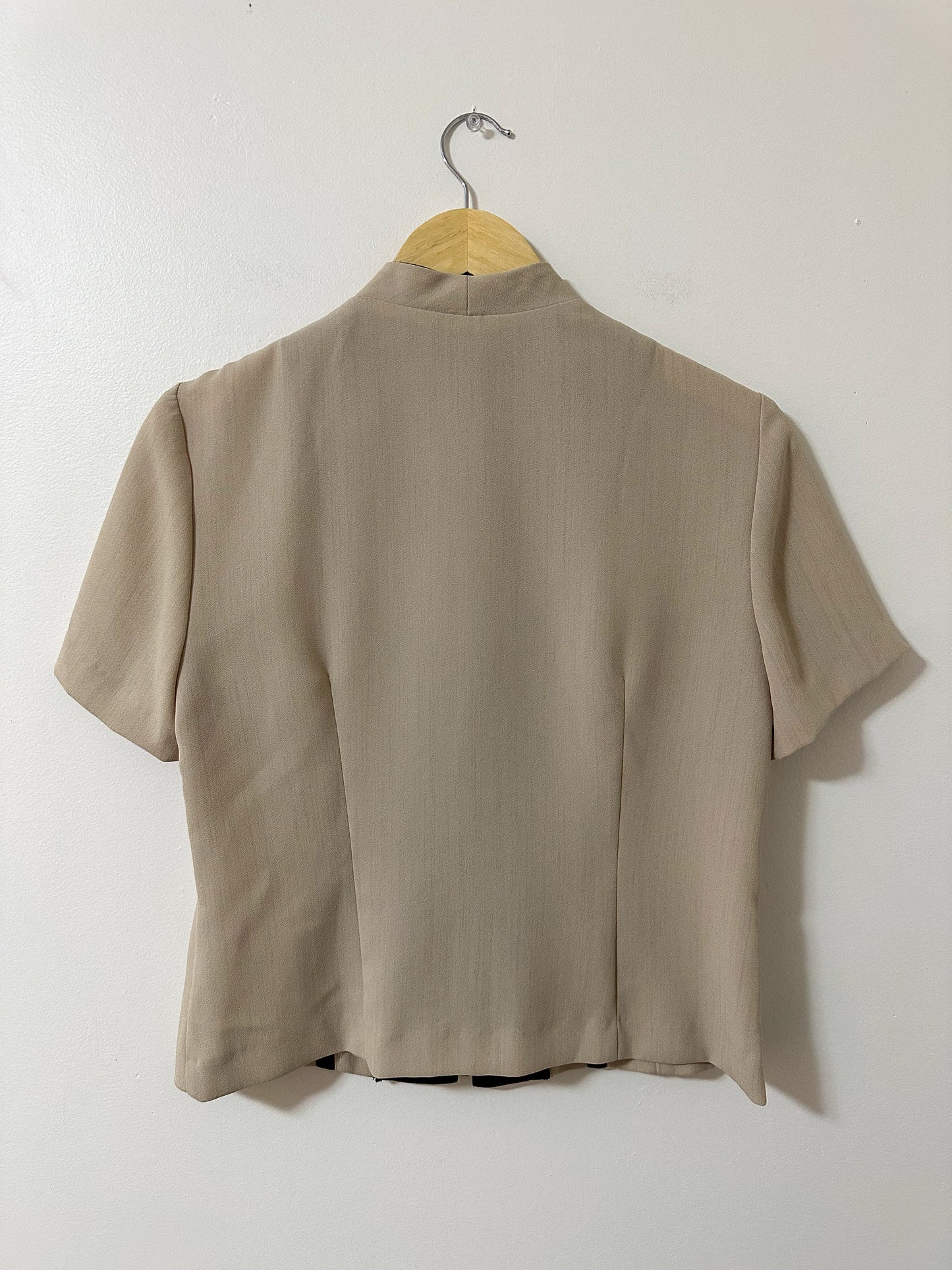 Vintage x V.I.Petites Beige Zip-Up Top (M)