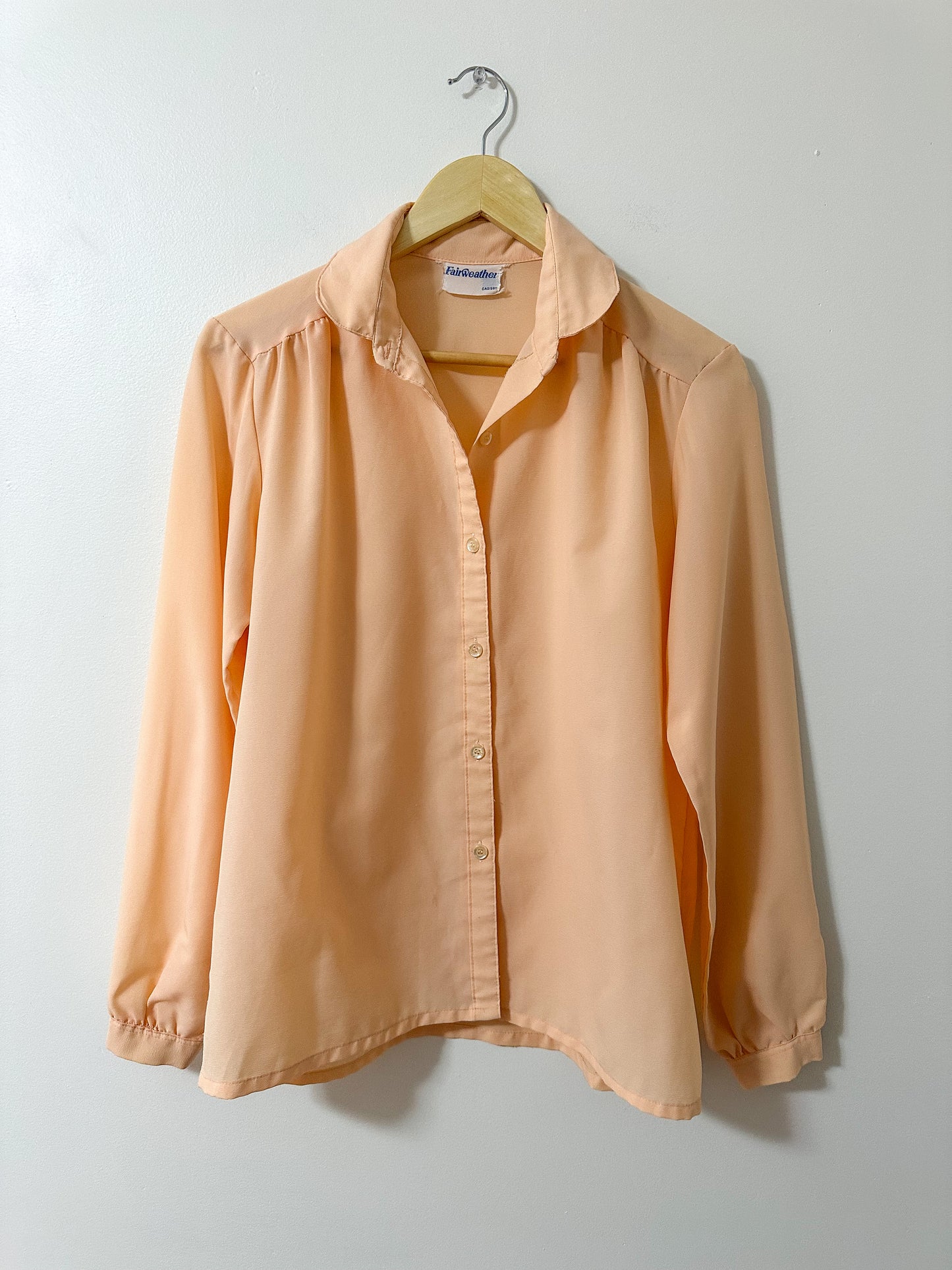 Vintage x Fairweather Peach Orange Blouse (L)