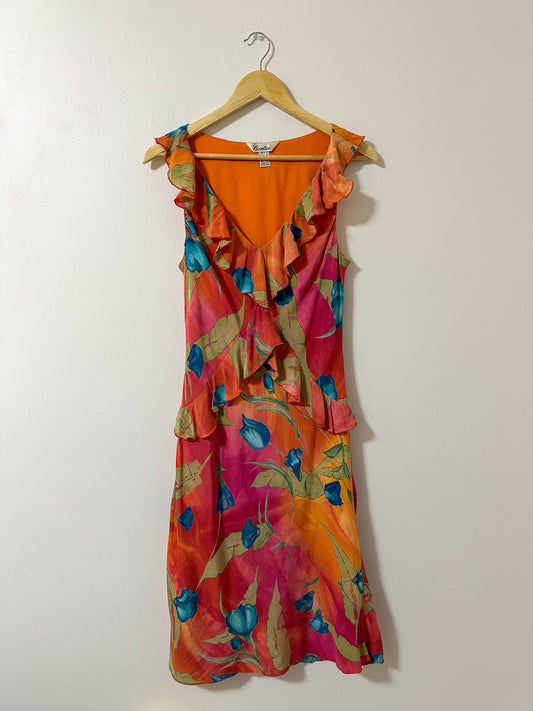 Vintage x Cartise Bright Floral Dress (S)