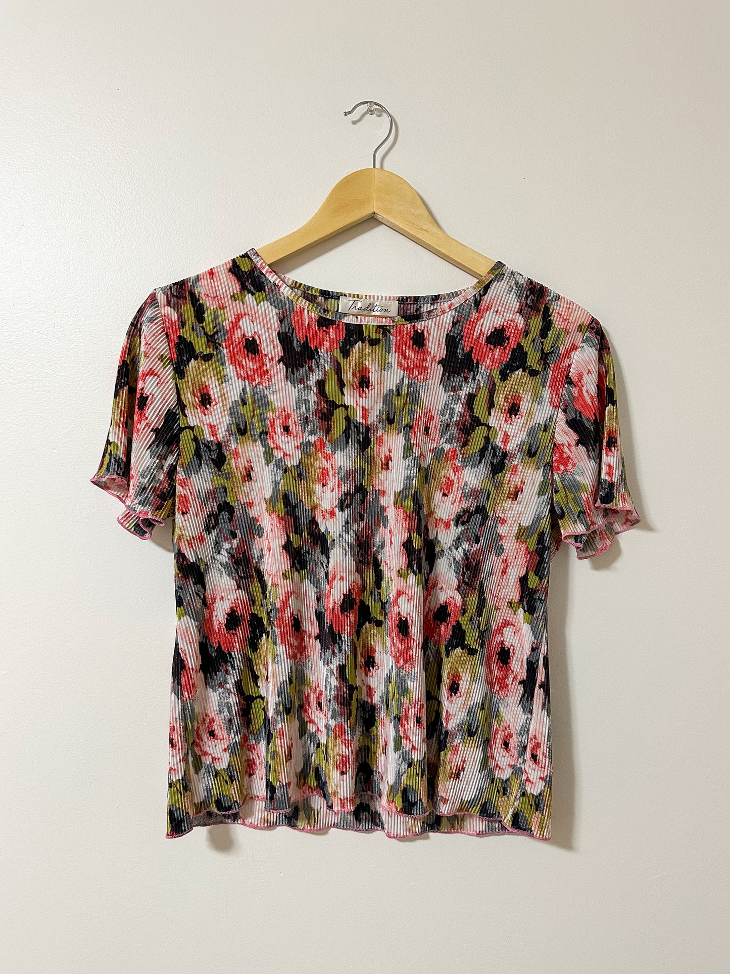 Vintage x Tradition Floral Ribbed Top (S/M)