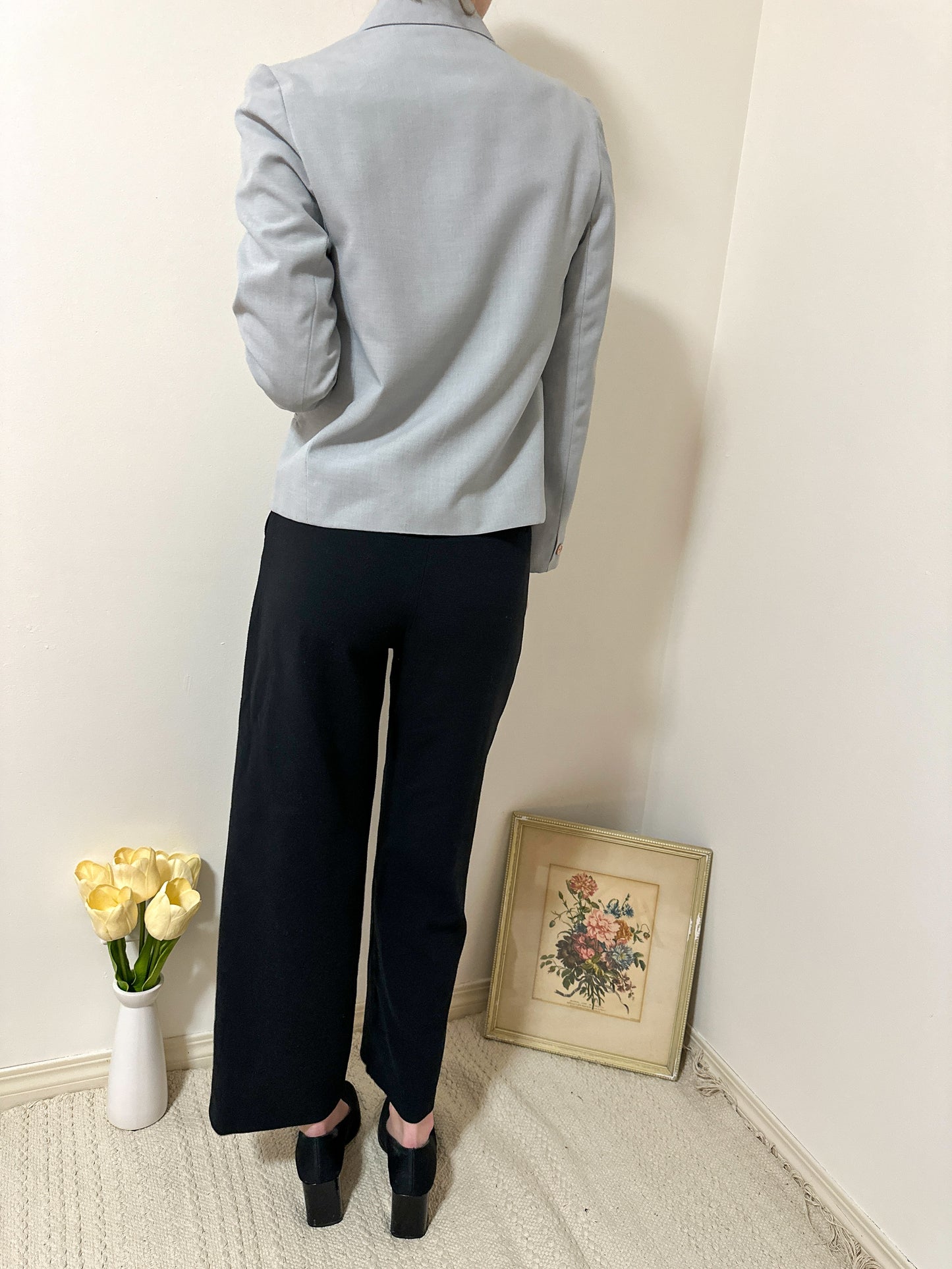 Vintage x Garey Petites Grey Blazer (M)