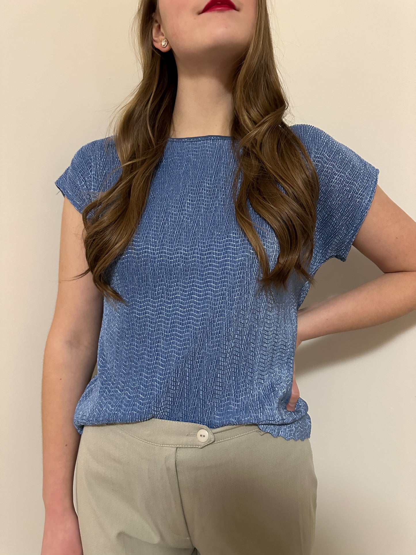 Vintage x Lana Lee Sky Blue Top (M)