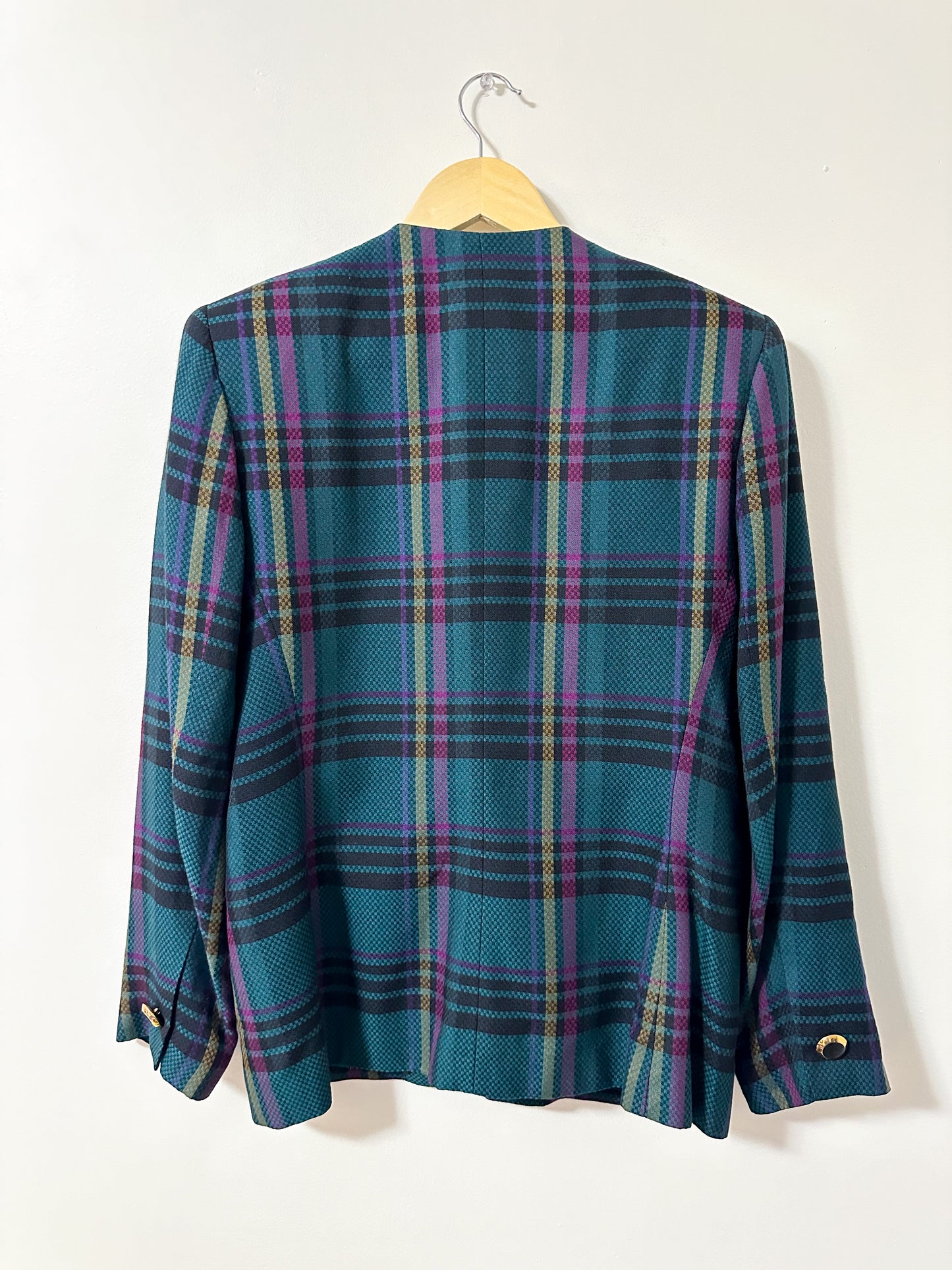 Vintage x Kasper Plaid Blazer (L)