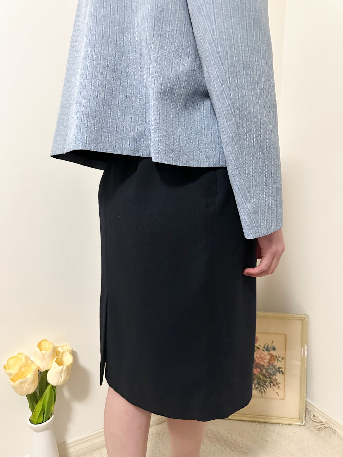 Vintage x Rena Rowan Navy Skirt (M)