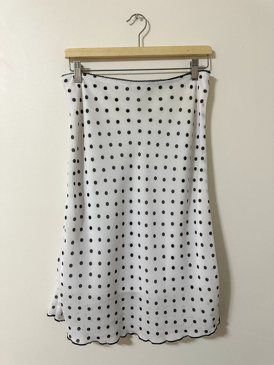 Vintage x Beechers Brook Polka-Dot Skirt (L)