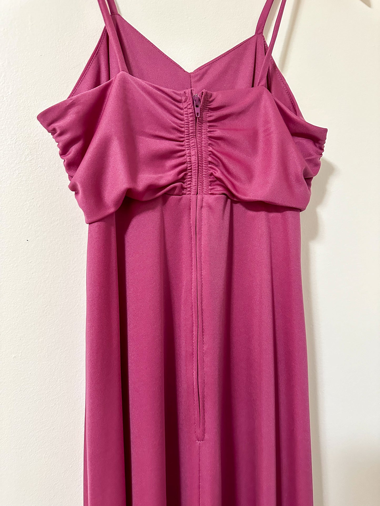 Vintage x Nu-Mode Magenta Maxi Dress (XS)