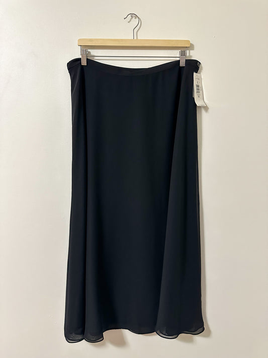 Vintage x NWT Nygard Black Wrap Midi Skirt (XL)