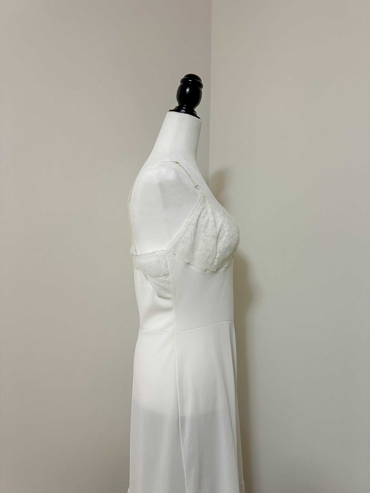 Vintage x Seamprufe White Slip Dress (M)