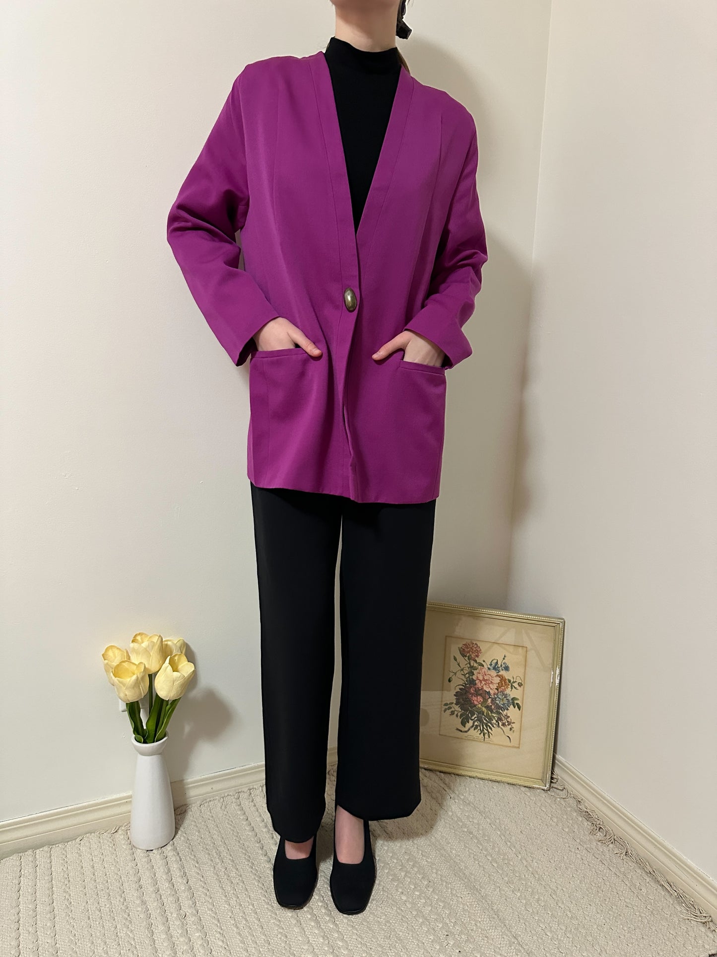 Vintage x Jacques Vert Purple Blazer (XL)