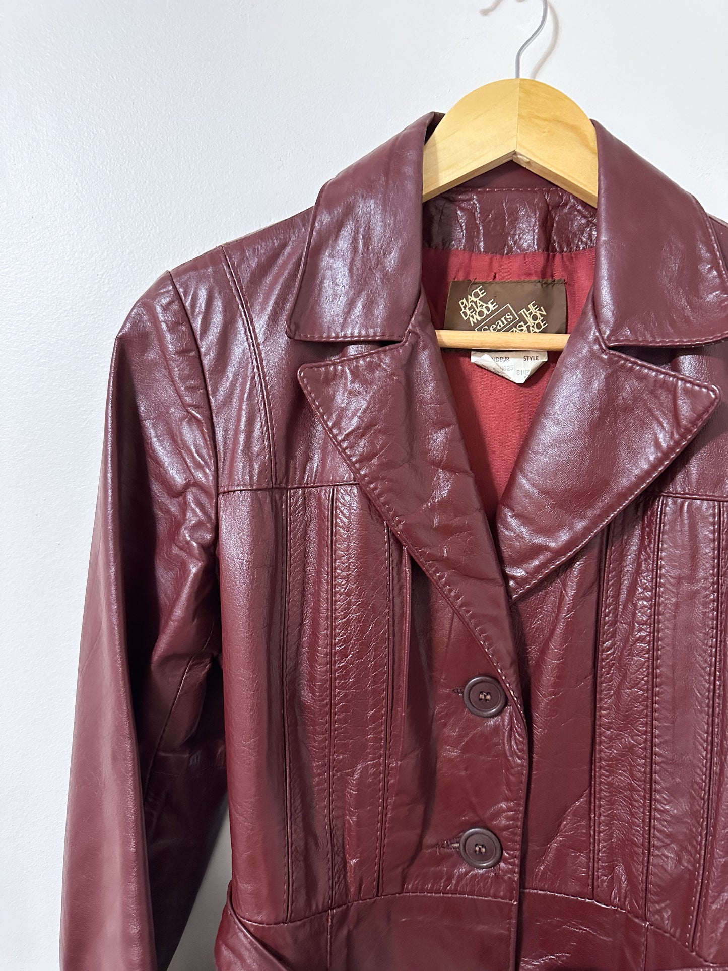 Vintage x Sears Burgundy Leather Jacket (M)