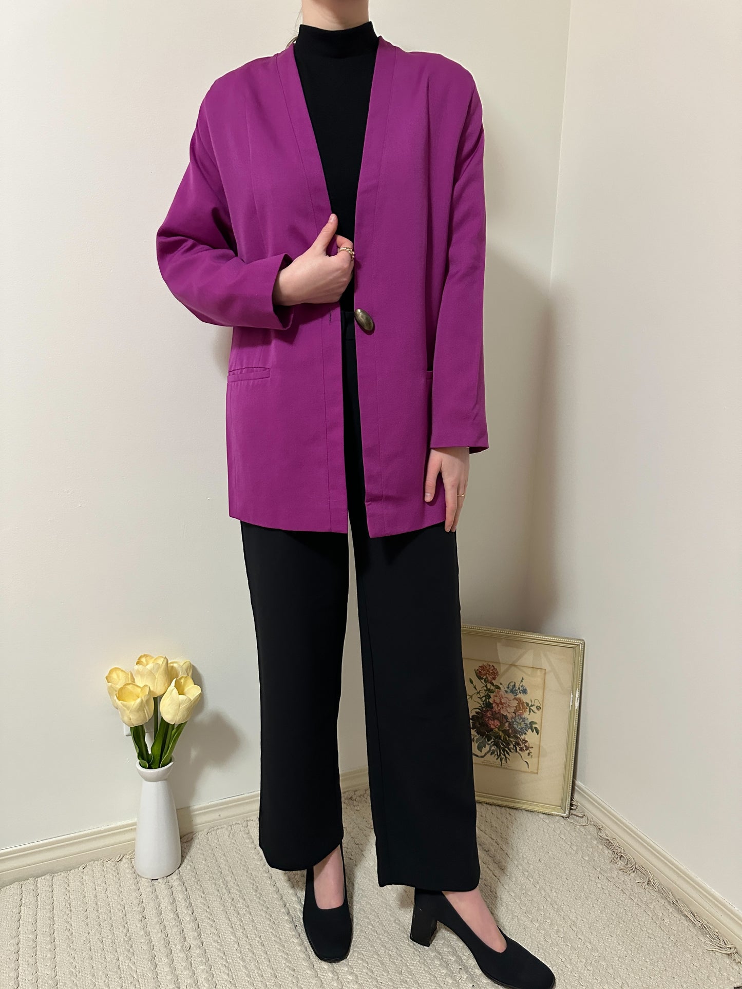 Vintage x Jacques Vert Purple Blazer (XL)