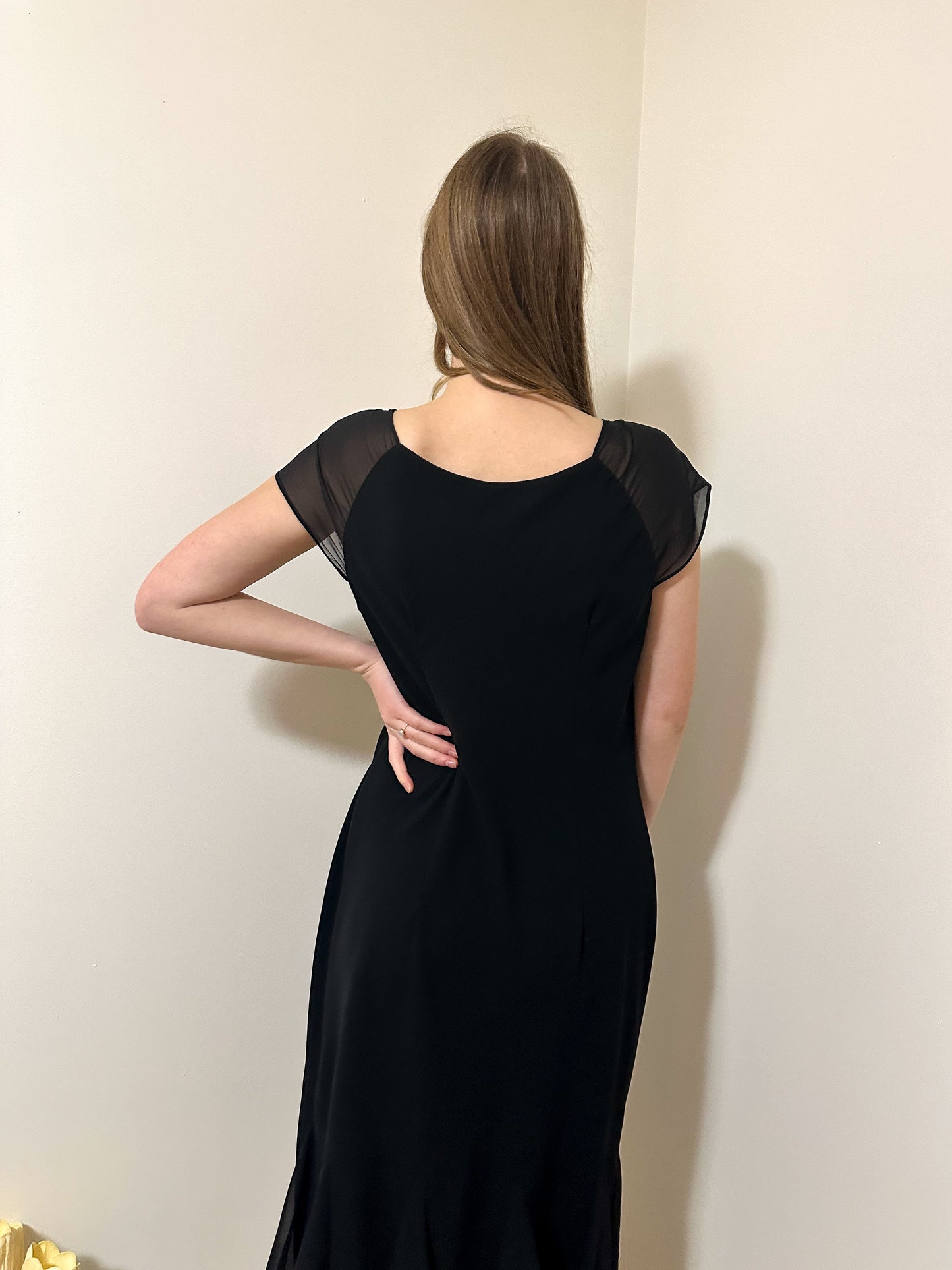 Vintage x Metaphor Black Midi Dress (L)