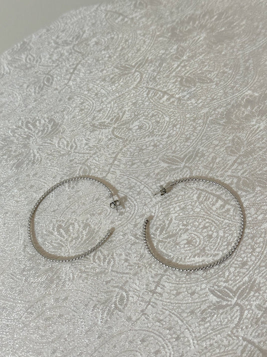 Silver Medium Hoop Earrings