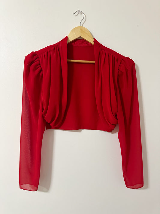 Vintage x Lori Ann Red Bolero (S)