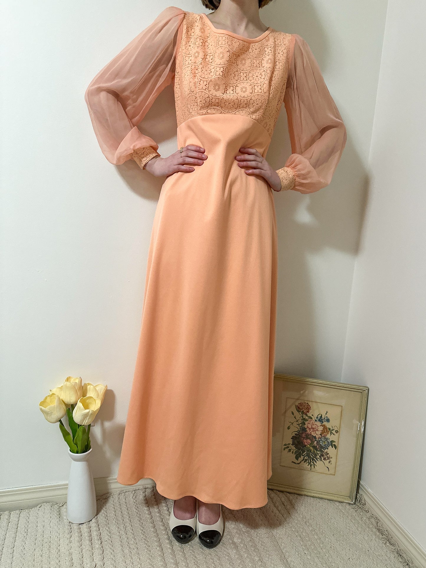 Vintage x Peach Dress Set (S/M)